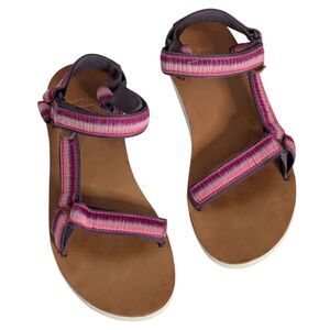 Teva Size 10 Pink Boho Sandals Strapoy Hiking Outdoors Original Universal Ombre